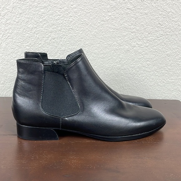 Munro Cate Black Leather Ankle Boots Booties Sz 9.5 - Picture 4 of 13